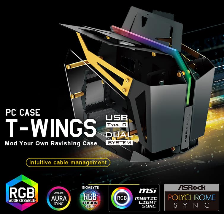 FSP announces the new T-WINGS 2-in-1 high-end PC chassis